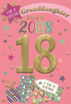Picture of BORN IN 2008 GRANDDAUGHTER 18TH BIRTHDAY CARD